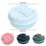 CSSJKYJ Topadorn Reusable Mug Lid - Suitable for Ceramic Coffee Travel Tea Latte Cups, Black