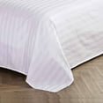 thumbnail image 4 of BedDecor 100% Egyptian Cotton 400TC 1Pcs White Queen Size Flat Sheet Stripe Pattern, 4 of 4