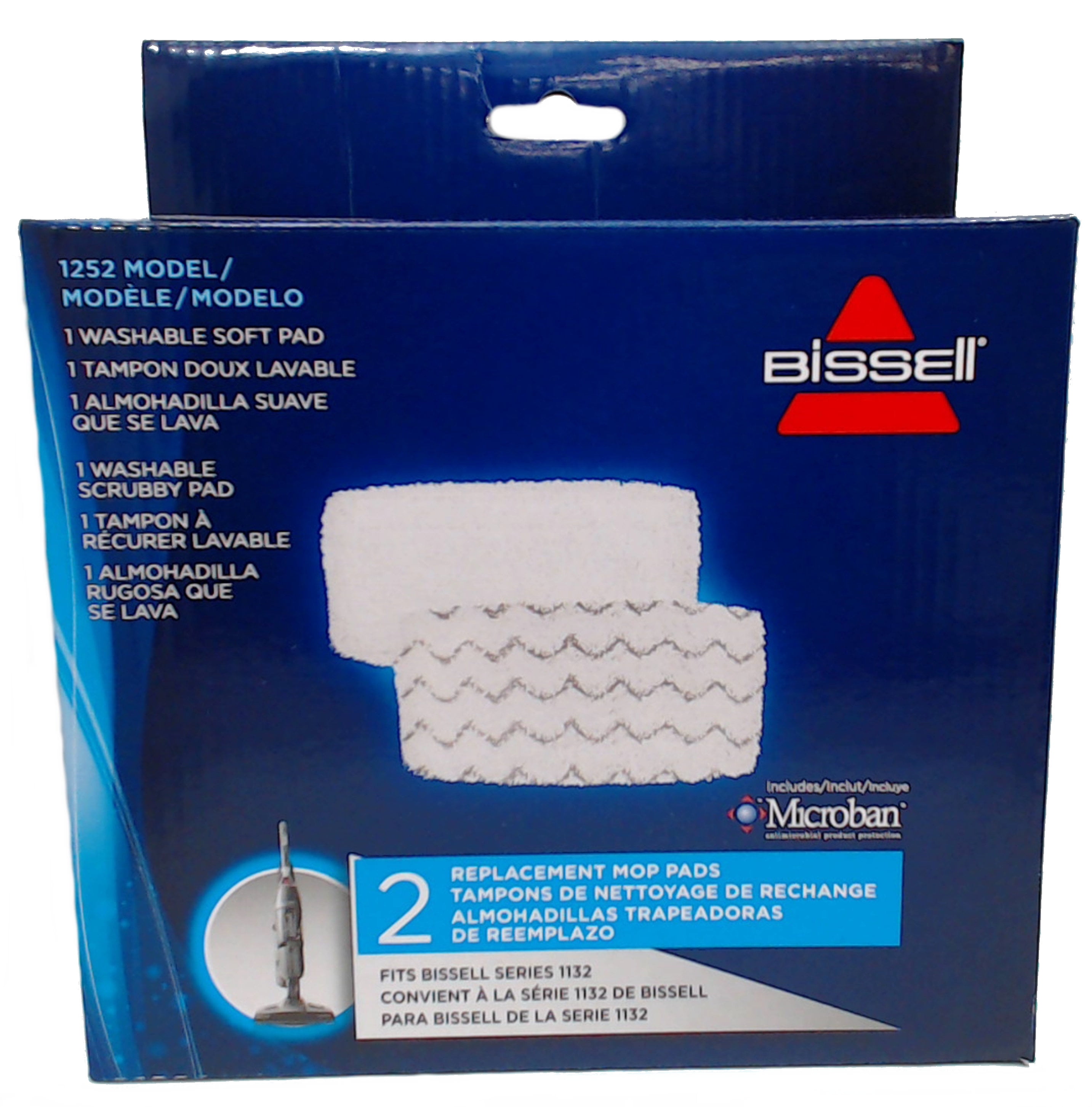 4 Pads compatible w Bissell Symphony Steam Mop 1252 1606670 1543 1652 1132 1530 