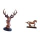 thumbnail image 5 of Figura de cabeza de ciervo, figura de caballo, adorno animal, estatua de resina, escultura en miniatura con detalles artísticos y material de resina,, 5 of 8
