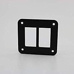 DIY Rocker Switch Frame, Rocker Switch Frame Power Distribution Control Equipment Aluminum Rocker Switch Frame Outlet Cover  For Car For Bus