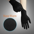 thumbnail image 2 of EvridWear Unisex Men Women Merino Wool String Knit Liner Full Finger Gloves (Black, M), 2 of 6
