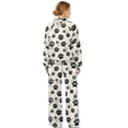 thumbnail image 2 of SCRAWLGOD Paws Print Black Beige Lounge Sets for Women Sweatsuit Turtleneck 2 Piece Outfits Sweatshirt Wide Leg Sweatpants Fashionable Tracksuit Matching Set, M, 2 of 7