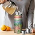 thumbnail image 4 of 20 Oz Pioneer Flower Coffee Tumbler Double Wall Insulated Stainless Steel Water Bottle | Metal Reusable Thermoses Flask with Cup Cap | Leak & Sweat Proof with Anti-Dust Lid, 4 of 7