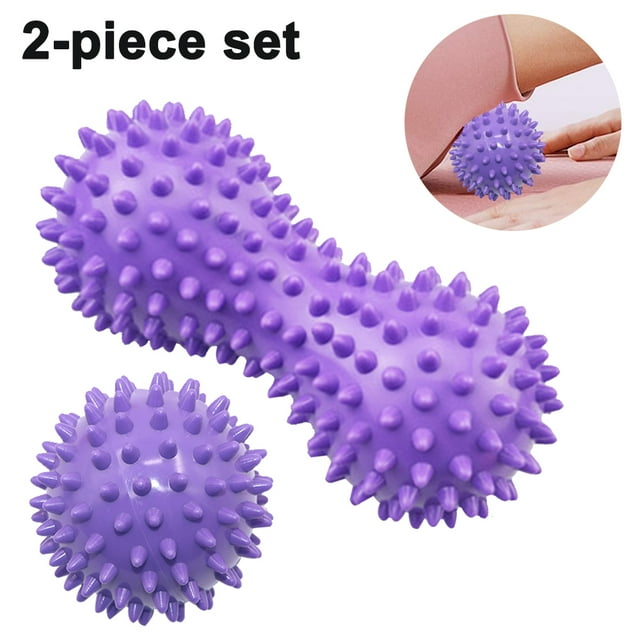 Spike Peanut Roller & Hedgehog Foot Massage Ball Set - Ideal para tejido muscular profundo, punto gatillo y liberación miofascial, fascitis plantar, presión concentrada y alivio del dolor específico Adepaton 220372-2