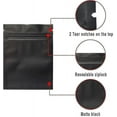 thumbnail image 4 of Sacs Anti-Odeur - Sacs Mylar Refermables Pochette en Aluminium Sac Plat Noir Mat, 4 of 4
