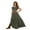 Green, variant on Kiijoy Girls Flutter Sleeves Tiered Swing Dress Solid Color Long Princess Dress, Sizes 3-14