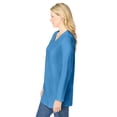 thumbnail image 3 of Woman Within Plus Size Perfect Long-Sleeve V-Neck Tunic, 3 of 6