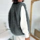 thumbnail image 5 of Blusa informal sin mangas y sin capucha para mujer, estilo abrigo y chaquetas, de imitación de lana, corta, cálida, de invierno, con abertura frontal., 5 of 7
