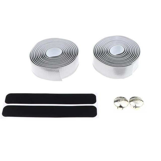 Juego de 2 Cinta de Impermeable Absorbente de Sudor con Accesorios para plata Cola Cinta de manillar