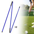 thumbnail image 1 of DYNWAVECA 2 Pieces Golf Alignment Sticks with Storage Tube Direction Indicator Putter Teaching Golf Direction Stick for Putting Posture Blue, 1 of 10