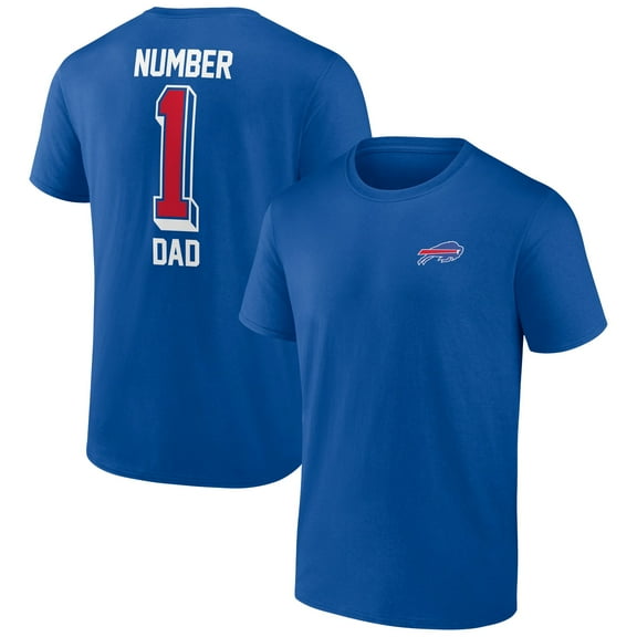 Men's Royal Buffalo Bills Number One Dad T-Shirt