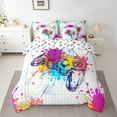 thumbnail image 2 of Erosebridal Gamepad Print Bedding Full Size, Cartoon Gaming Bedding Sets Full Size, Modern Watercolor Reversible Bed Set, Ultra Soft Room Decorative, 7pcs, 2 of 6