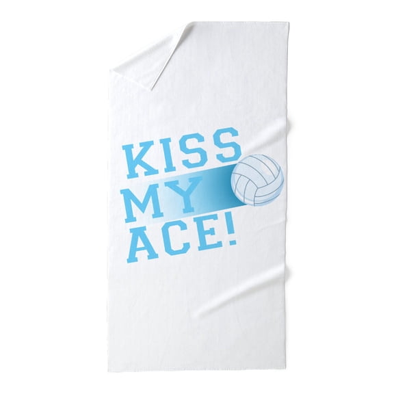 CafePress - Kissmyace(Volleyball) Copy - Large Beach Towel, Soft 30"x60" Towel with Unique Design