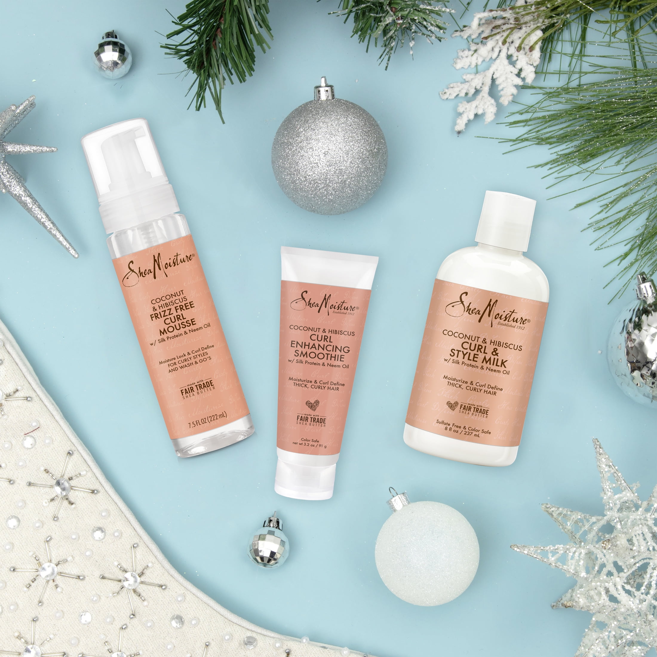 Sheamoisture Curl & Style Milk Mousse Gift Set for Women's Curly