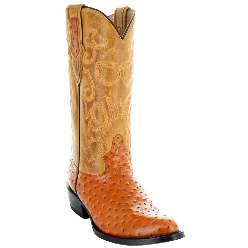 Soto Boots - Men's Ostrich Print Cowboy Boots (H7002) - Walmart.com ...