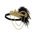 thumbnail image 5 of 1920s Flapper Headband for Women & Girls - Roaring 20s Accessories/Great Gatsby Party, Wedding Headpiece, 5 of 27