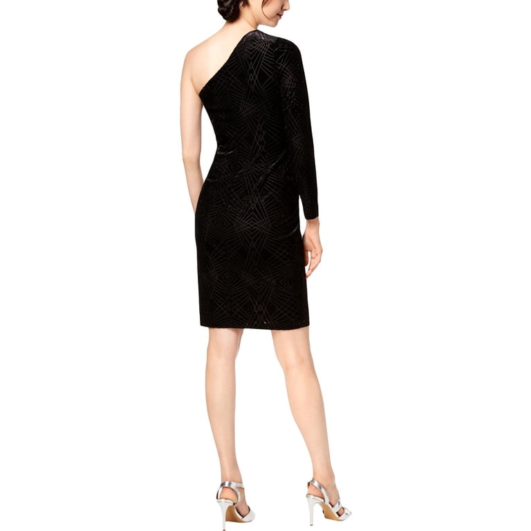 calvin klein one shoulder dress Calvin Klein One Shoulder Metallic Gown