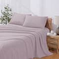 thumbnail image 2 of Modern Threads 4-Piece Solid Dusty Mauve Microfiber Bed Sheet Set, Full, 2 of 13