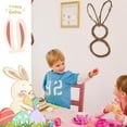 thumbnail image 3 of Easter Bunny Wreath Bunny-Shaped Grapevine Twig Wreath Handmade Rattan Rabbit Garland Pendant for Front Door Decoration Brown, 3 of 9