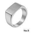 thumbnail image 3 of Qarigey Mujeres Hombres Anillo Cerrado Anillos de acero inoxidable Decoraciones Unisex Plateado Joyería Citas Novios Novias Joyas Ropa, zapatos y accesorios Miscelánea Color Acero Talla 9, 3 of 6