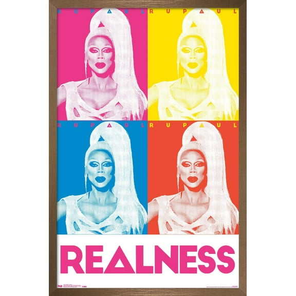 RuPaul - Realness Wall Poster, 22.375" x 34", Framed