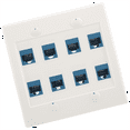 thumbnail image 3 of 2Pcs Ethernet Wall Plate 8 Port - Double Gang Cat6 RJ45 Jack Network Cable Faceplate Female to Female, 3 of 8