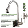 thumbnail image 3 of Grifo de Fregadero de Cocina, Grifo de Cocina Acero Inoxidable Extraible, Mezclador para Fregadero de Cocina, Grifo Giratorio de 360° con Rociador Desplegable, Diseño de Agua Fría y Caliente, 3 of 8
