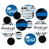 Big Dot of Happiness Blue Grad - Best is Yet to Come - 2023 Graduation Party Giant Circle Confetti - Royal Blue Grad Décor - Large Confetti 27 Ct