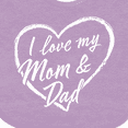 thumbnail image 4 of Inktastic I Love My Mom and Dad in White Chalk Heart Boys or Girls Baby Bib, 4 of 4