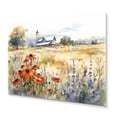 thumbnail image 2 of Designart "Meadow at the Farm in Green and White II" Floral Metal Wall Art, 2 of 5