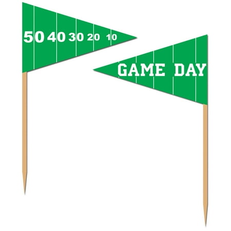 Super Bowl Dynasty Banner - Game Day Football Super Bowl Party Appetizer Cake Cupcake Food Picks - Box of 50