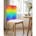 thumbnail image 2 of nqOlkjepod Rainbow Oil Painting Chair Covers Set of 8, Decorative Chair Back Cover, Watercolor Colorful Abstract Art Dining Room Chair Slipcovers Removable Chair Protectors Covers for Party Banquet, 2 of 7