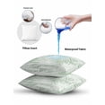 thumbnail image 6 of Outdoor Pillows Waterproof, Green Coastal Palm Leaves Throw Pillows with Inserts Included, Summer Botanical Tropical Indoor Outdoor Decorative Lumbar Pillow for Bed/Couch/Patio 16"x16", 2Pcs, 6 of 8