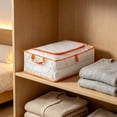 thumbnail image 5 of Tunhigl 40L Clear Storage Bags with Zipper and Handle for Clothes Heavy Duty Plastic Blanket Clothes Moving Bags Cloth Bins for Blanket Comforter Clothing, S, 5 of 6