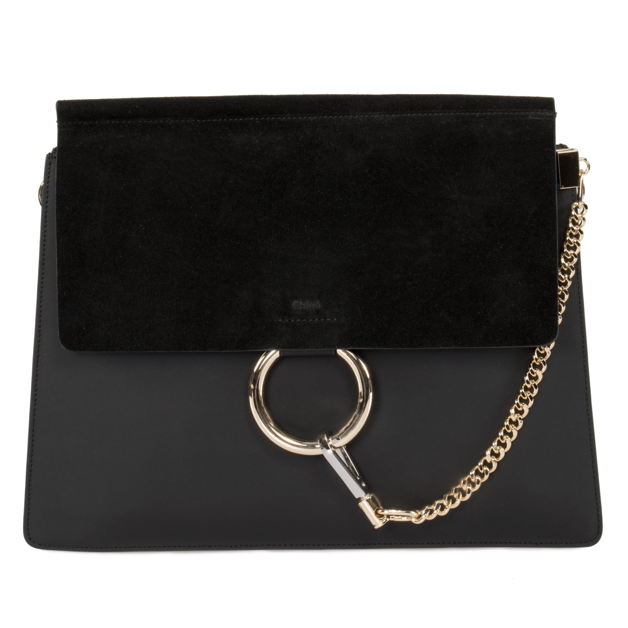 Chloe Faye Black Leather Shoulder Bag - Walmart.com