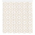 thumbnail image 2 of Ambesonne Flowers Shower Curtain, Ombre Roses Along Leaves, 69"Wx70"L, Pale Orange, 2 of 4