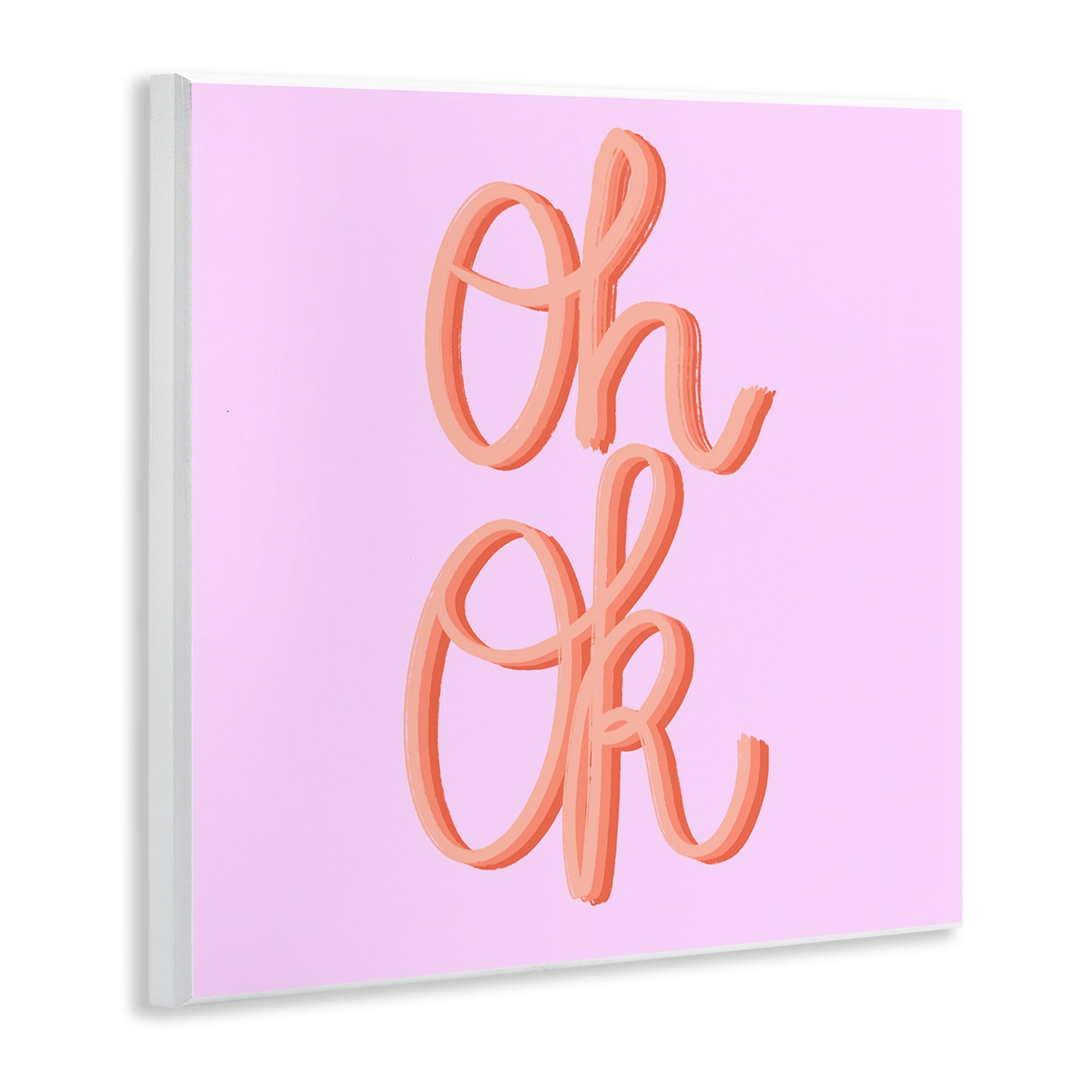 Stupell Industries Oh Ok Script Text & Numbers Painting Unframed Art Print Wall Art, 12 x 12