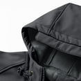 thumbnail image 6 of Mrmaere Men's Hooded Jacket Pocket Functional Fabric Outerwear for Outdoor & Operational Black L, 6 of 7