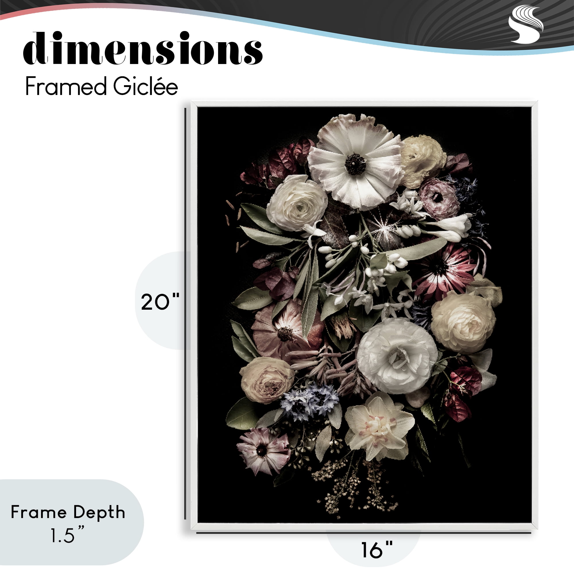 Stupell Industries Pale Yellow Roses Cluster White Framed Giclee Art, design by Carl Kravats