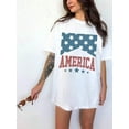 thumbnail image 5 of 2026 Patriotic USA Flag T-Shirt for Women – Comfort Colors Summer Tee, Cute 4th of July Graphic Top, America Independence Day Blusa Para Mujer, 5 of 5