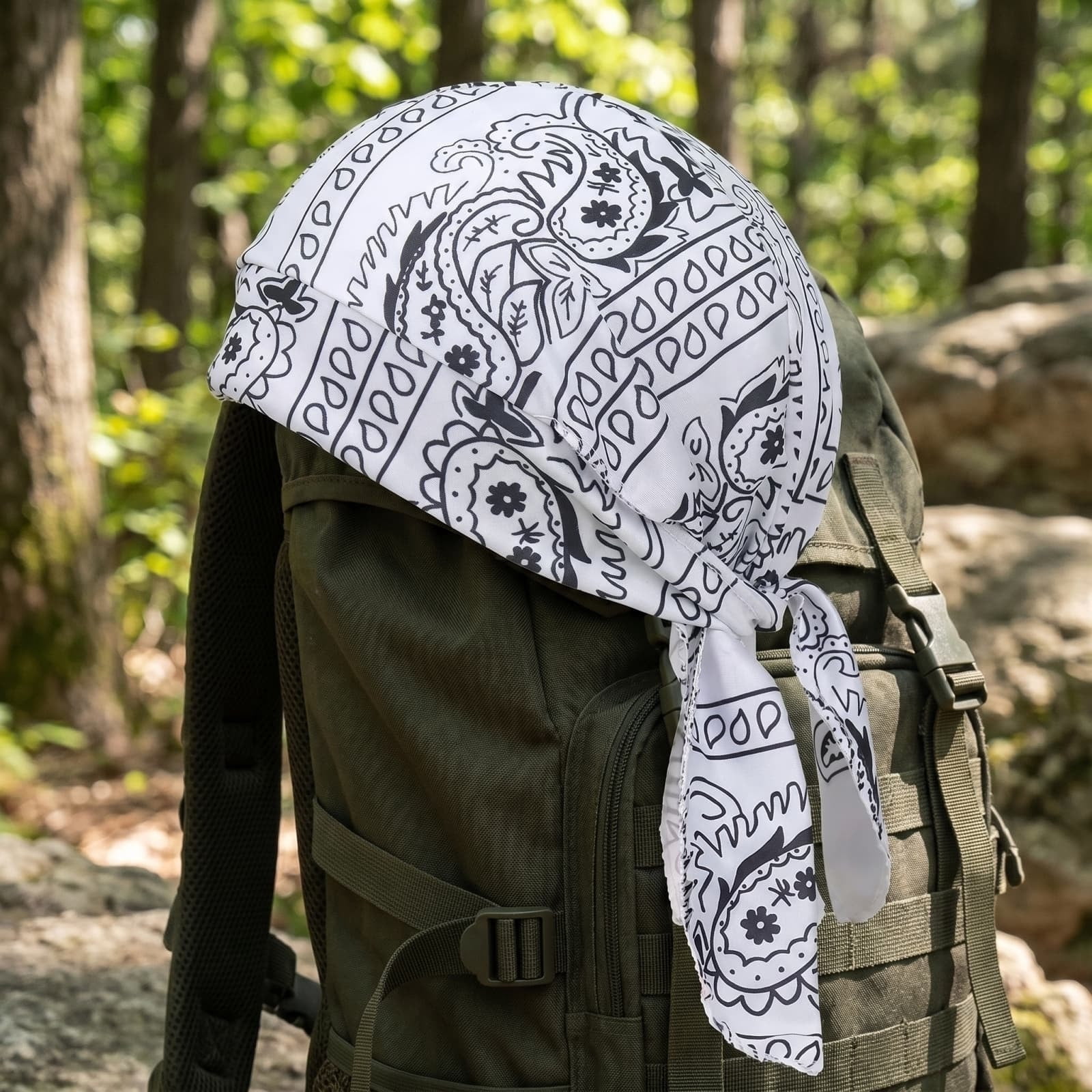 durag for motorcycle helmet Motorcycles Bandana Dorag Cap Black and White Doo Rag Liner Cotton Head Wrap 100 percent Cotton Cadancy Skull Cap Bandana Head