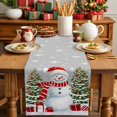 thumbnail image 4 of Table Runner 13x36in Inches Long, Xmas Trees Winter SnowmanLinen Washable Dresser Scarf Snowflakes on Gray BackgroundKitchen Dinning Tablerunners for Holiday/Party/Wedding/Home Tables Decor, 4 of 9