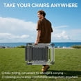 thumbnail image 5 of LIFERECORD Zero Gravity Chair, Folding Portable Outdoor Camping Chairs with Cup Holder and Removable Cushion for Beach, Camping Sports, Patio, Swimming Pool, Grey, 5 of 7