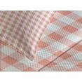 thumbnail image 4 of Ambesonne Checkered Quilted Bedspread Set 3 Pcs, Countryside Picnic, Queen Size, Pale Peach and White, 4 of 5