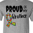 thumbnail image 4 of Inktastic Proud of My Brother Autism Awareness Puzzle Piece Ribbon T-Shirt, 4 of 5