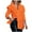 Orange, variant on Cotonie Womens Long Sleeve Shirts Ruffles Puff Sleeve Shirt Summer Tops Casual Turndown Collar Button V Neck T Shirts Cute Tops Shirts