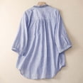 thumbnail image 4 of Icvfdpl Summer Women'S Vintage Embroidered Cotton Linen Stand Half Sleeve T Shirt Blouse, 4 of 6