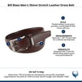 thumbnail image 5 of Bill Blass  35mm Stretch Leather Dress Belt (Men), 5 of 5