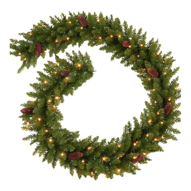 Christmas Tail Grass Rattan Soft Rubber Simulation Green Decoration Door Frame Home Decoration Window Hanging 5.9ft